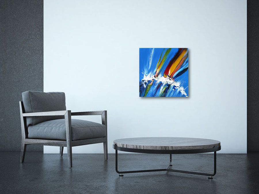 Tableau de F. BOUTET a pour titre  MARINE ABSTRAITE 2022-05 style abstrait dim : F. BOUTETprix:400