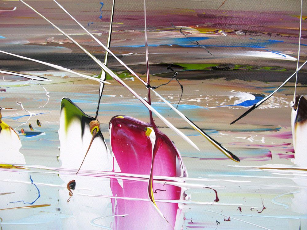 Tableau de F. BOUTET a pour titre  MARINE ABSTRAITE style abstrait dim : F. BOUTETprix:1100