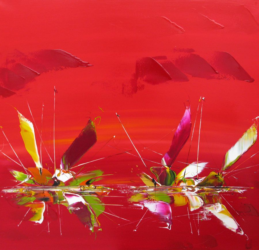 Tableau de F. BOUTET a pour titre  MARINE H style abstrait dim : F. BOUTETprix:1200