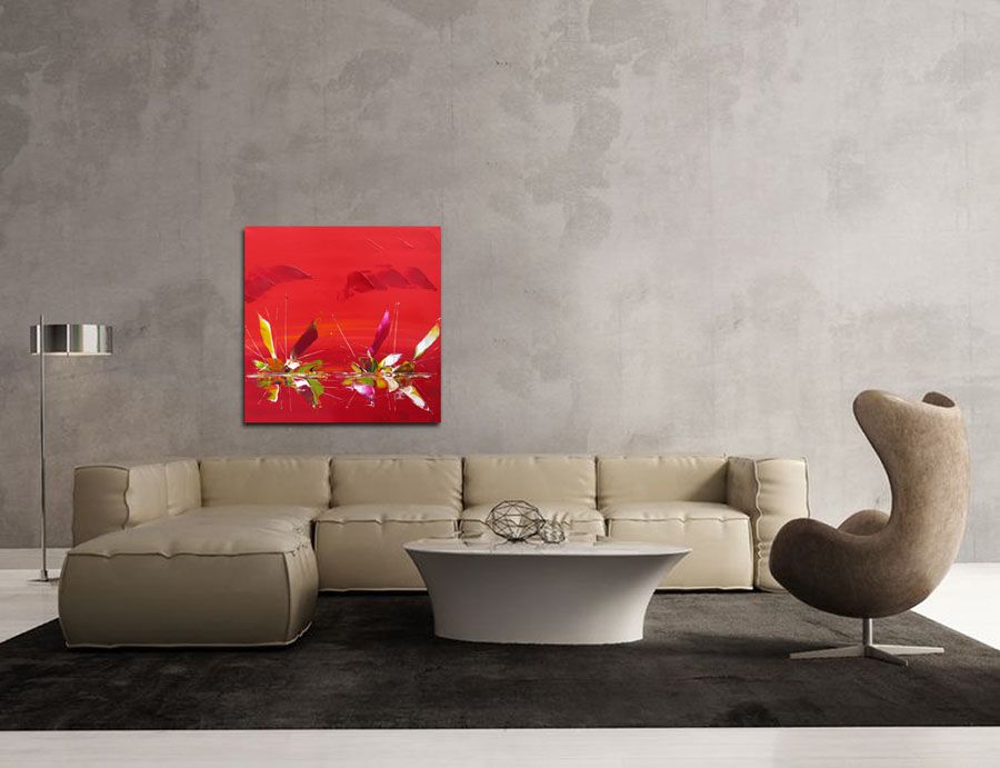 Tableau de F. BOUTET a pour titre  MARINE H style abstrait dim : F. BOUTETprix:1200