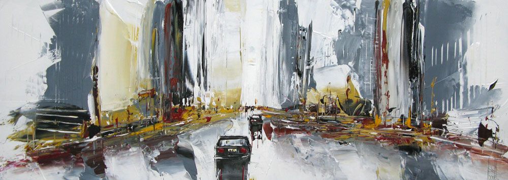 Tableau de F. BOUTET a pour titre  PAYSAGE URBAIN VIII style no dim : F. BOUTETprix:850