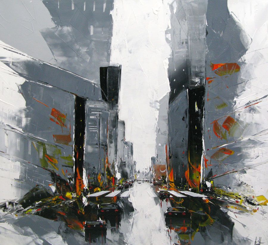 Tableau de F. BOUTET a pour titre  CITY A style no dim : F. BOUTETprix:1100