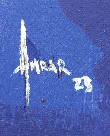 Tableau de FARID AMRAR a pour titre  Construction inachevée style abstrait dim : FARID AMRARprix:520