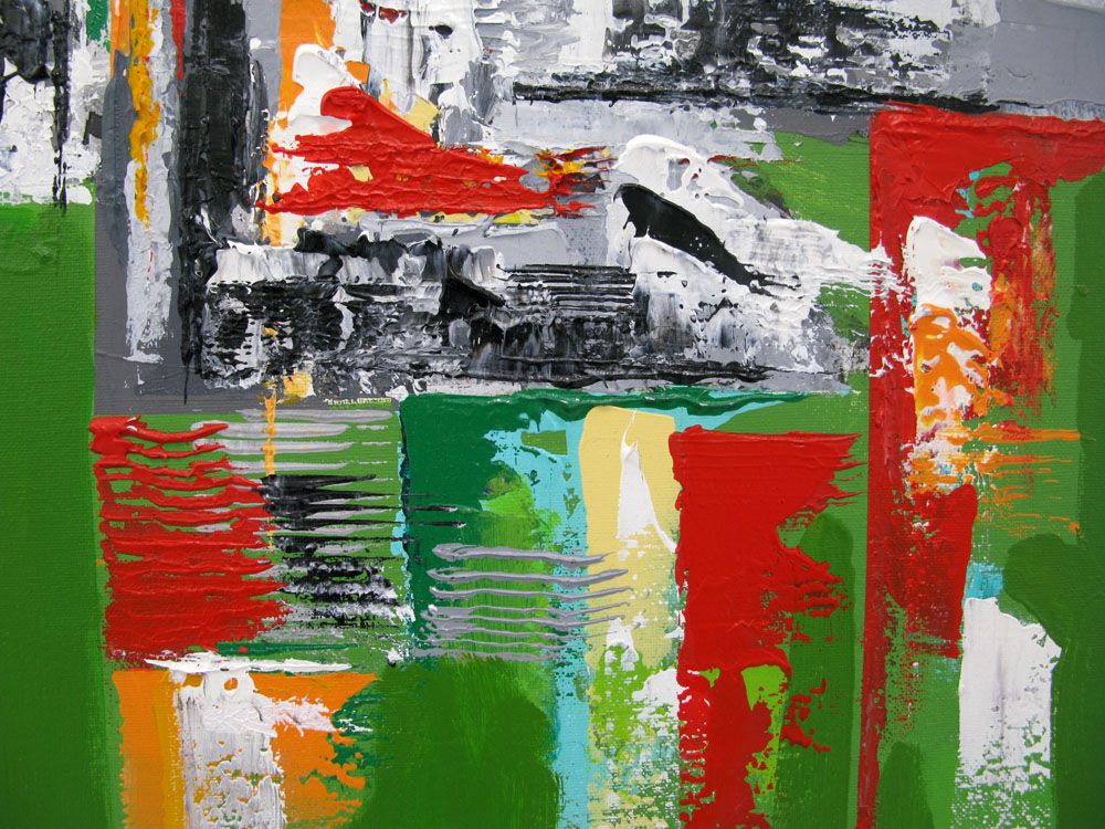 Tableau de FARID AMRAR a pour titre  Nature morte style abstrait dim : FARID AMRARprix:380