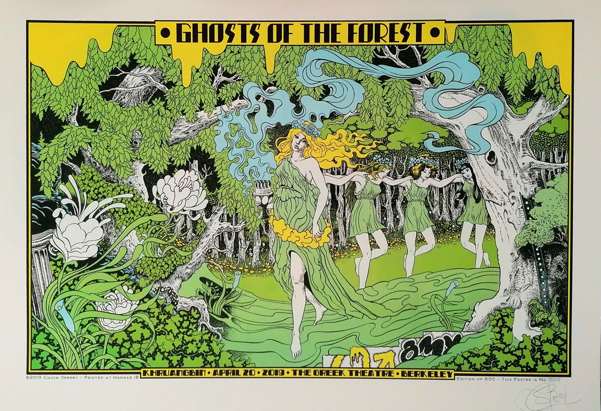 Editions d'art de CHUCK SPERRY a pour titre  GHOSTS OF THE FOREST TEST MULTICOULEURS style figuratif dim : CHUCK SPERRYprix:600
