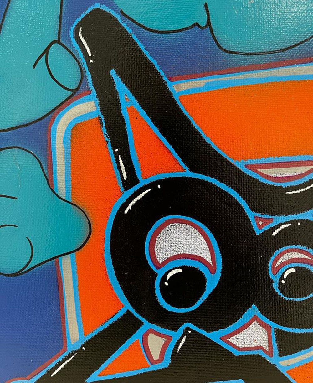 Tableau de GUTI a pour titre  LIBERTE style graffiti, street art dim : GUTIprix:150