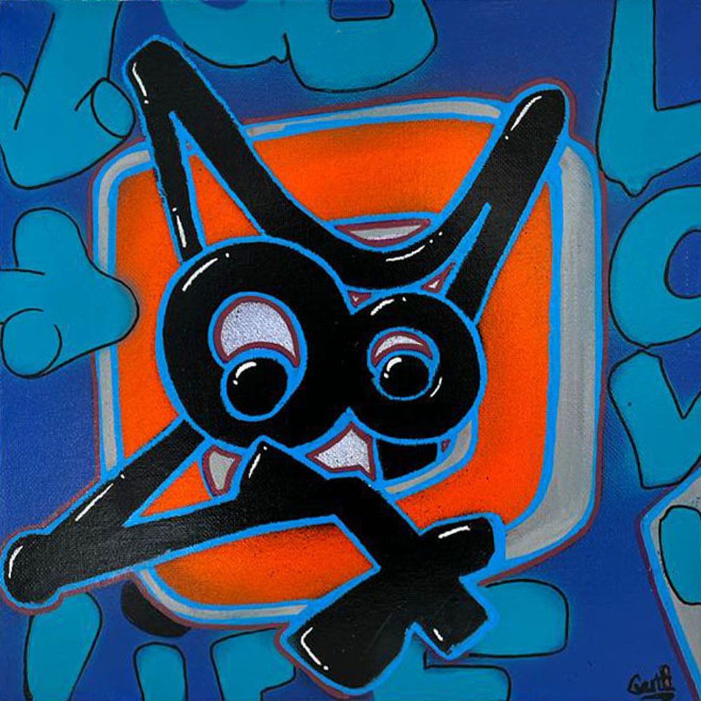 Tableau de GUTI a pour titre  LIBERTE style graffiti, street art dim : GUTIprix:150