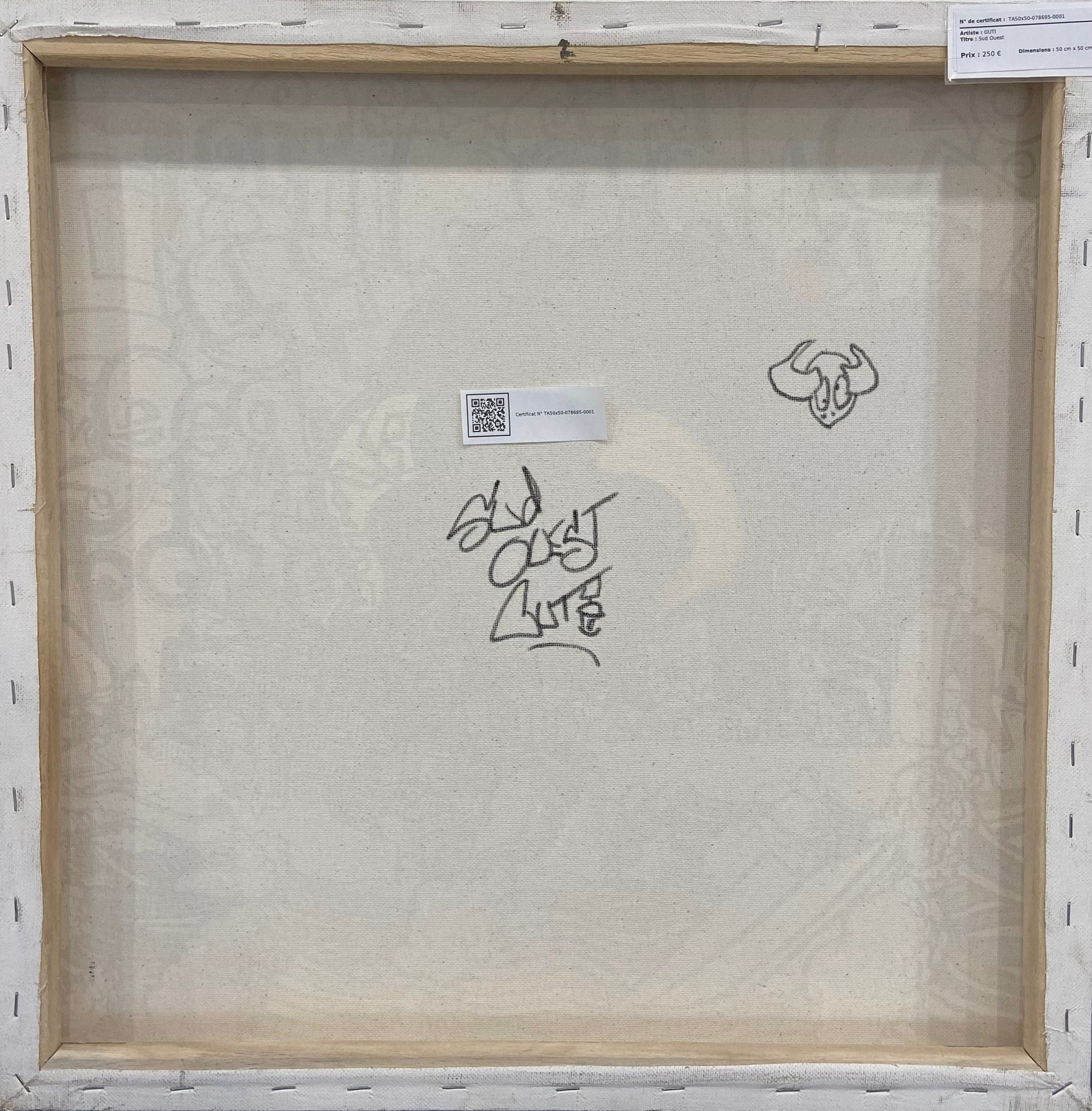 Tableau de GUTI a pour titre  Sud Ouest style street art dim : GUTIprix:250