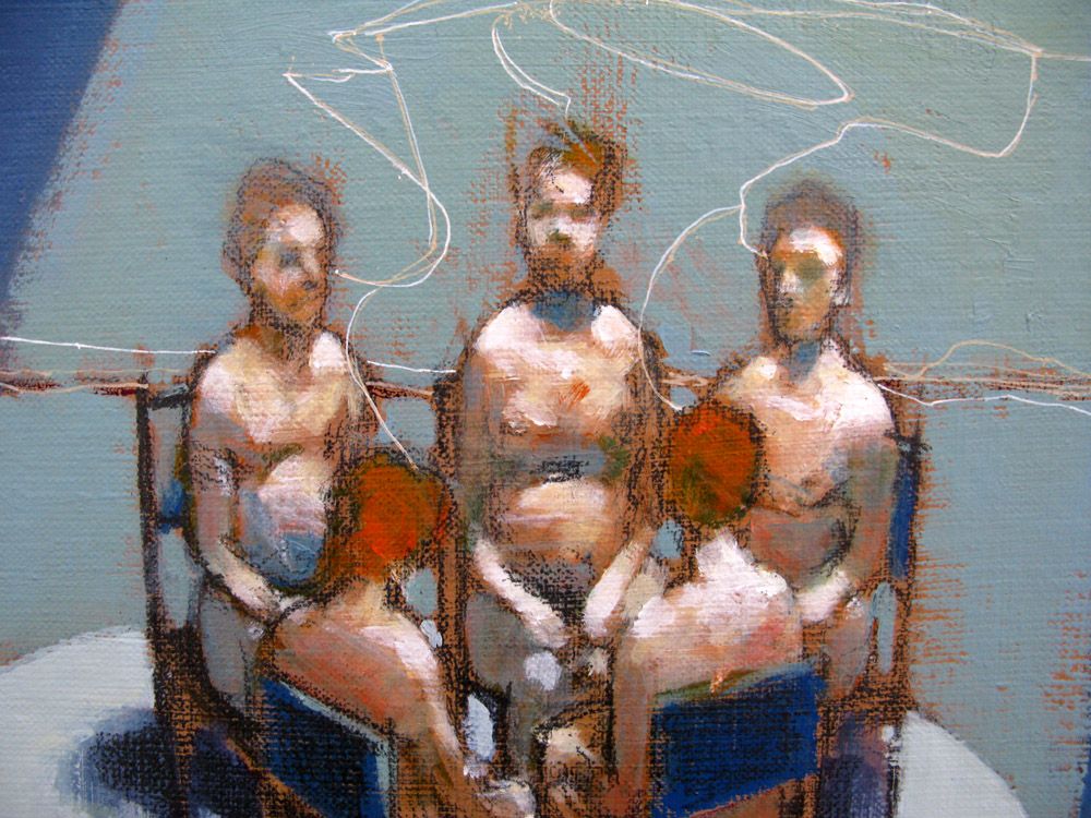 Tableau de MASSEBEUF Olivier a pour titre  Gardian knot style figuratif dim : MASSEBEUF Olivierprix:450
