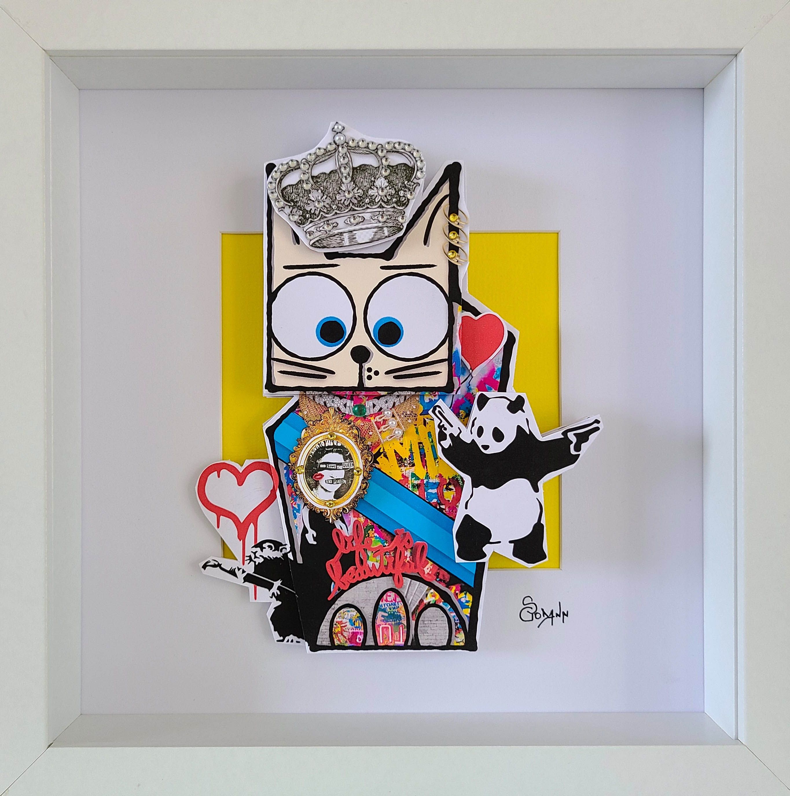 Editions d'art de Stephanie Godann a pour titre  God Save The Cat style street art dim : Stephanie Godannprix:250
