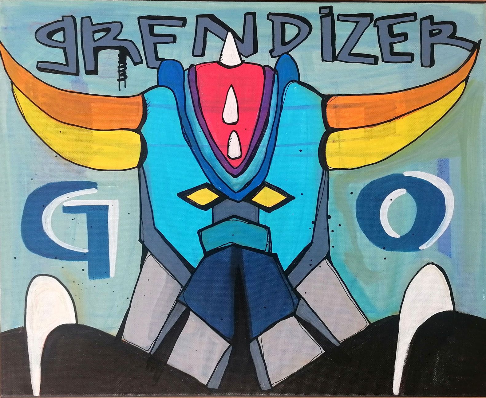 Tableau de TAREK a pour titre  GRENDIZER style graphique dim : TAREKprix:700