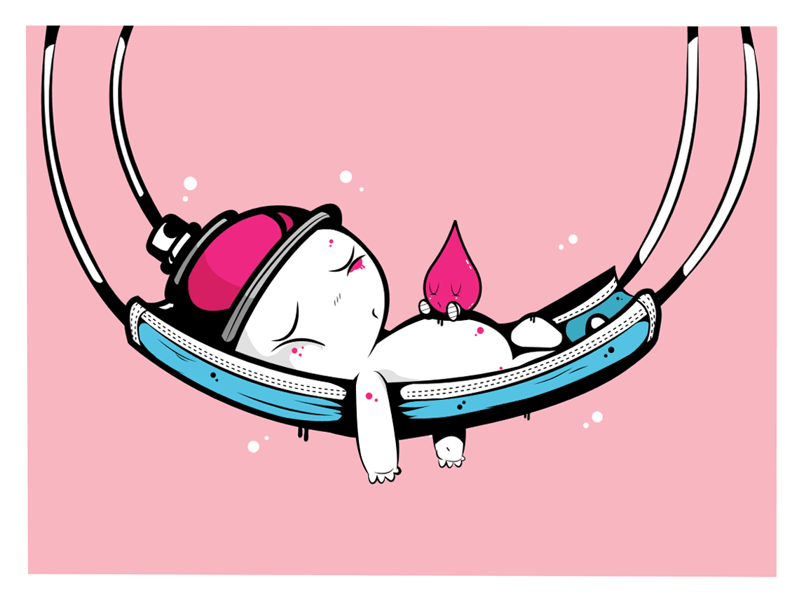 Editions d'art de JUAN SPRAY a pour titre  HAMASK PINK style street art, graphique dim : JUAN SPRAYprix:70