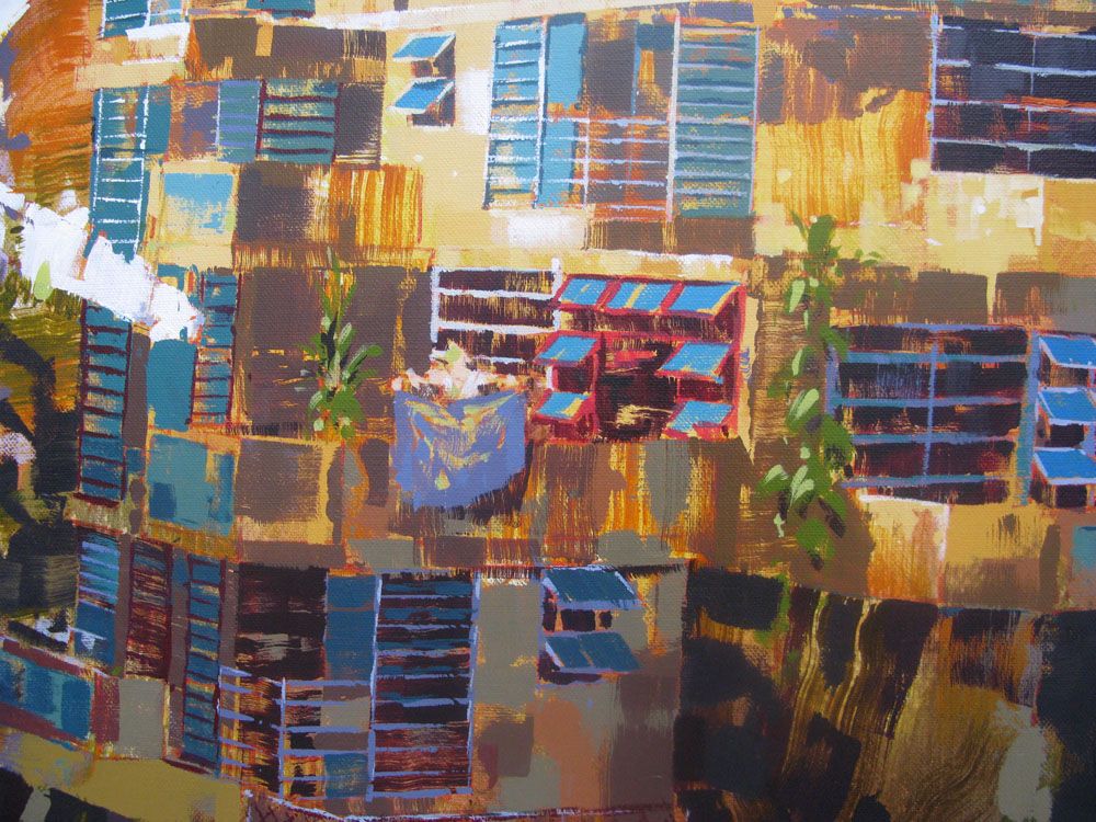 Tableau de HEATON RUDYARD a pour titre  ECO CITY style figuratif dim : HEATON RUDYARDprix:2200