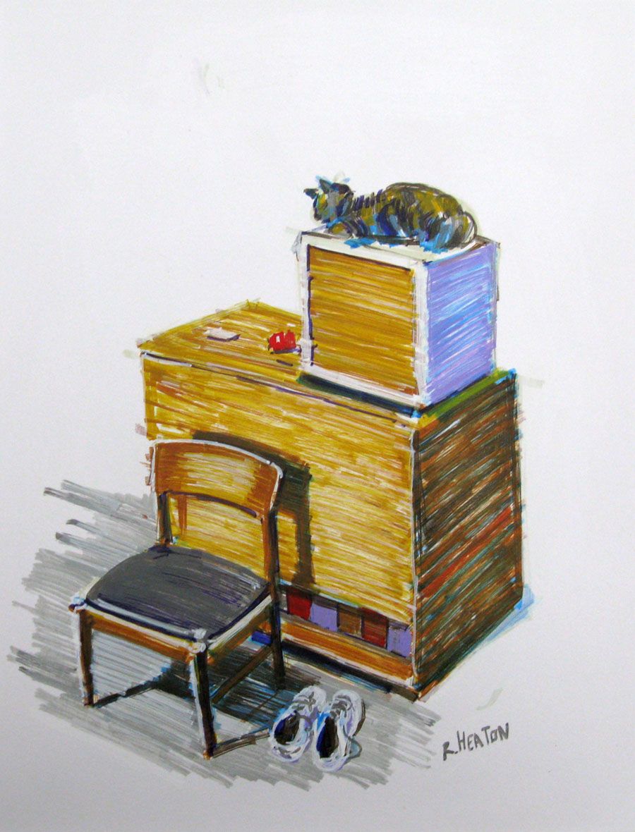 Dessin de HEATON RUDYARD a pour titre  SANS TITRE 6 style figuratif dim : HEATON RUDYARDprix:240