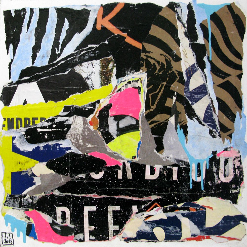 Tableau de LN LE PAPE a pour titre  SANS TITRE style street pop art dim : LN LE PAPEprix:220