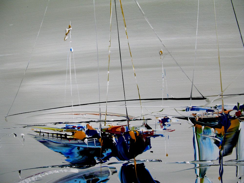 Tableau de F. BOUTET a pour titre  MARINE ABSTRAITE 2024-47 style abstrait dim : F. BOUTETprix:650