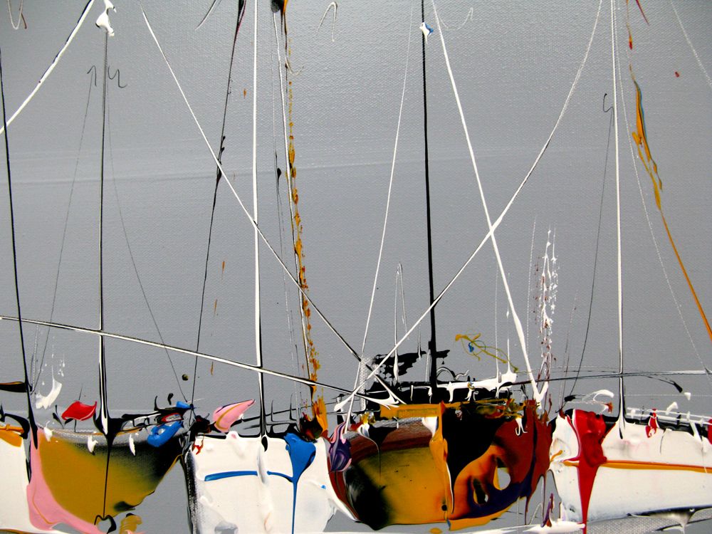 Tableau de F. BOUTET a pour titre  MARINE ABSTRAITE 2024-50 style abstrait dim : F. BOUTETprix:600