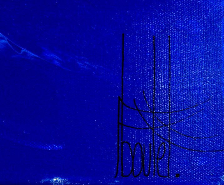 Tableau de F. BOUTET a pour titre  REGATE A LA TOMBE DE LA NUIT style abstrait dim : F. BOUTETprix:900