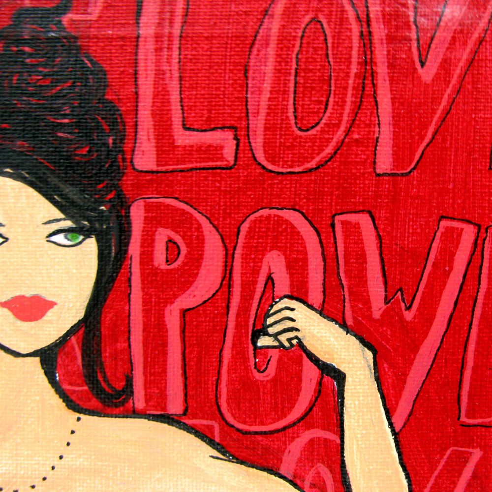 Tableau de CACOU a pour titre  LOVE POWER style graphique dim : CACOUprix:80