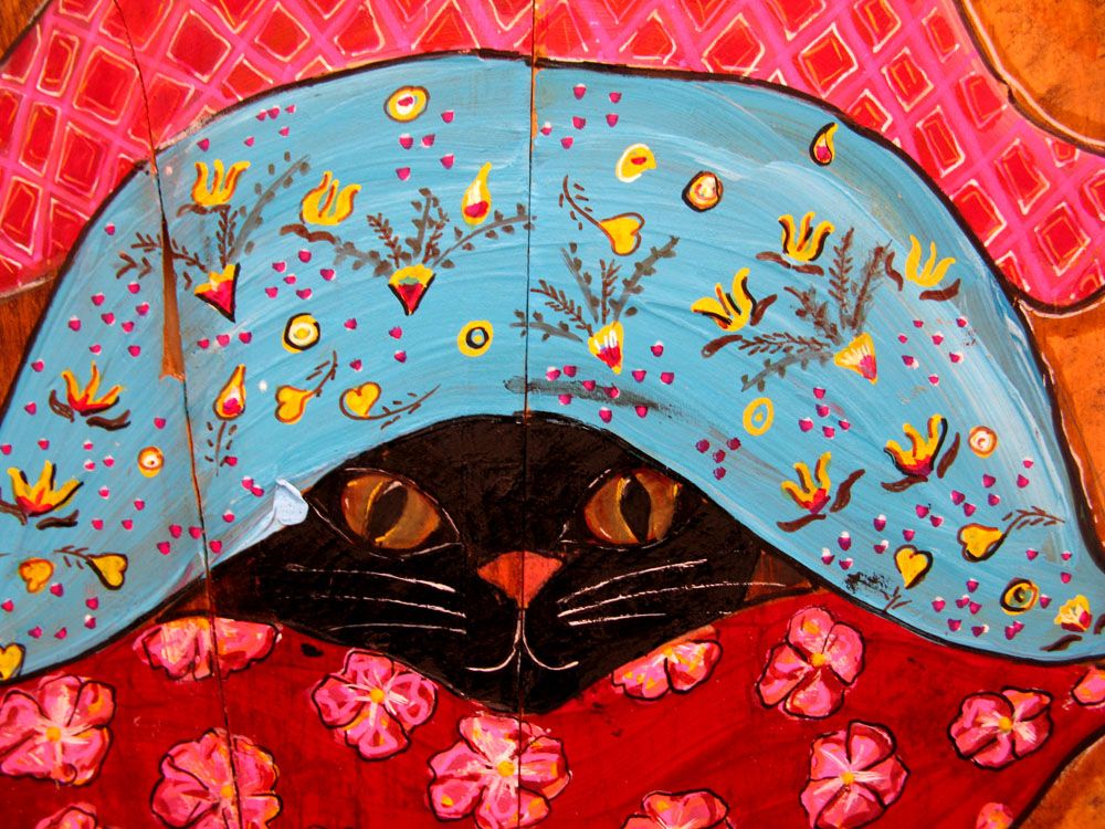 Tableau de CACOU a pour titre  MONA 2 style figuratif, graphique dim : CACOUprix:140