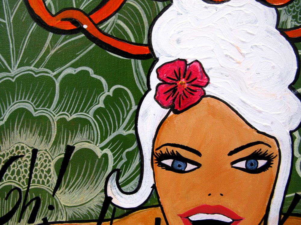 Tableau de CACOU a pour titre  Queen style graphique dim : CACOUprix:150