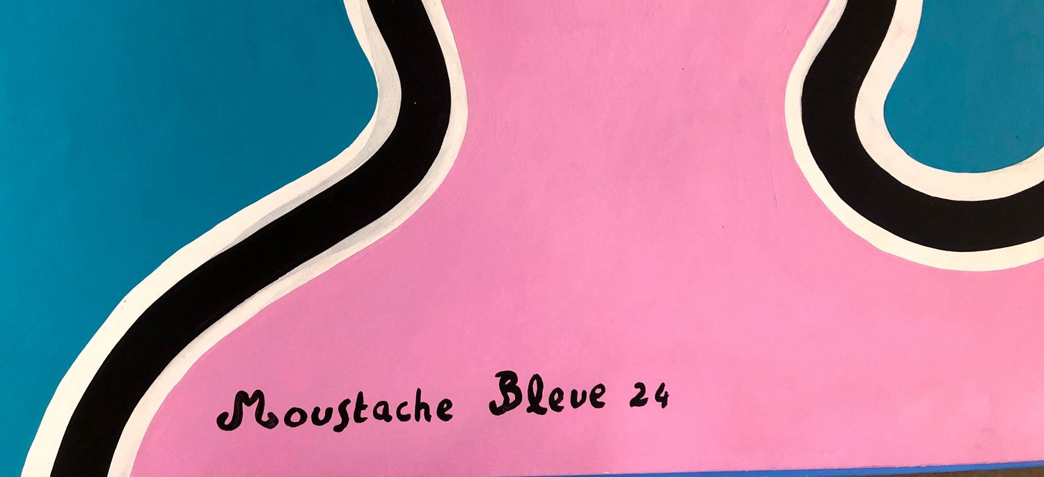 Dessin de MOUSTACHE BLEUE a pour titre  Amoureux style figuratif dim : MOUSTACHE BLEUEprix:220