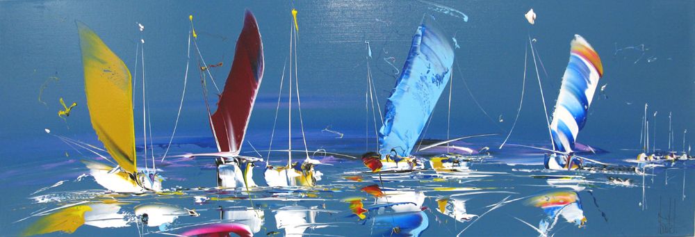 Tableau de F. BOUTET a pour titre  MARINE ABSTRAITE 2024-60 style abstrait dim : F. BOUTETprix:700