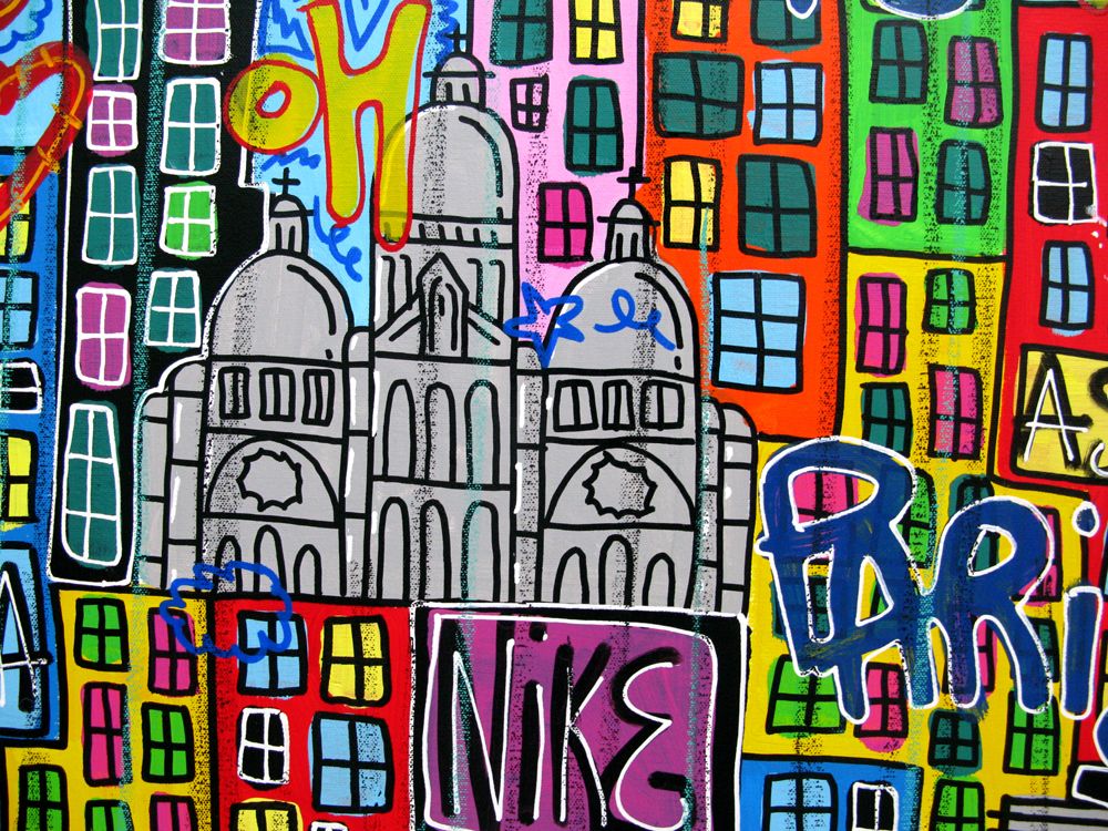 Tableau de RICO SAB a pour titre  AMAZING PARIS style street pop art, street art dim : RICO SABprix:950