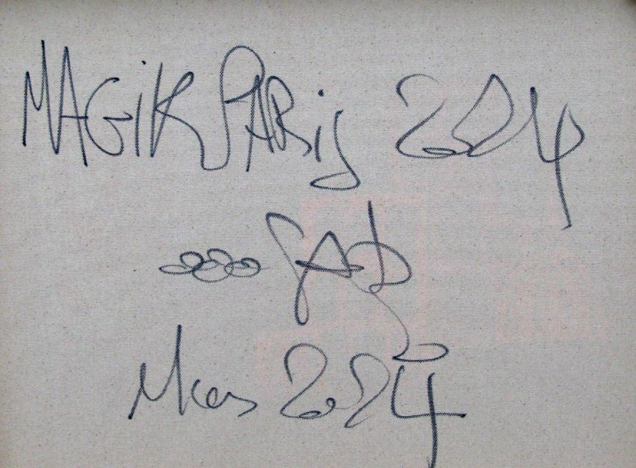 Tableau de RICO SAB a pour titre  MAGIK PARIS 2024 style street pop art, street art dim : RICO SABprix:1650