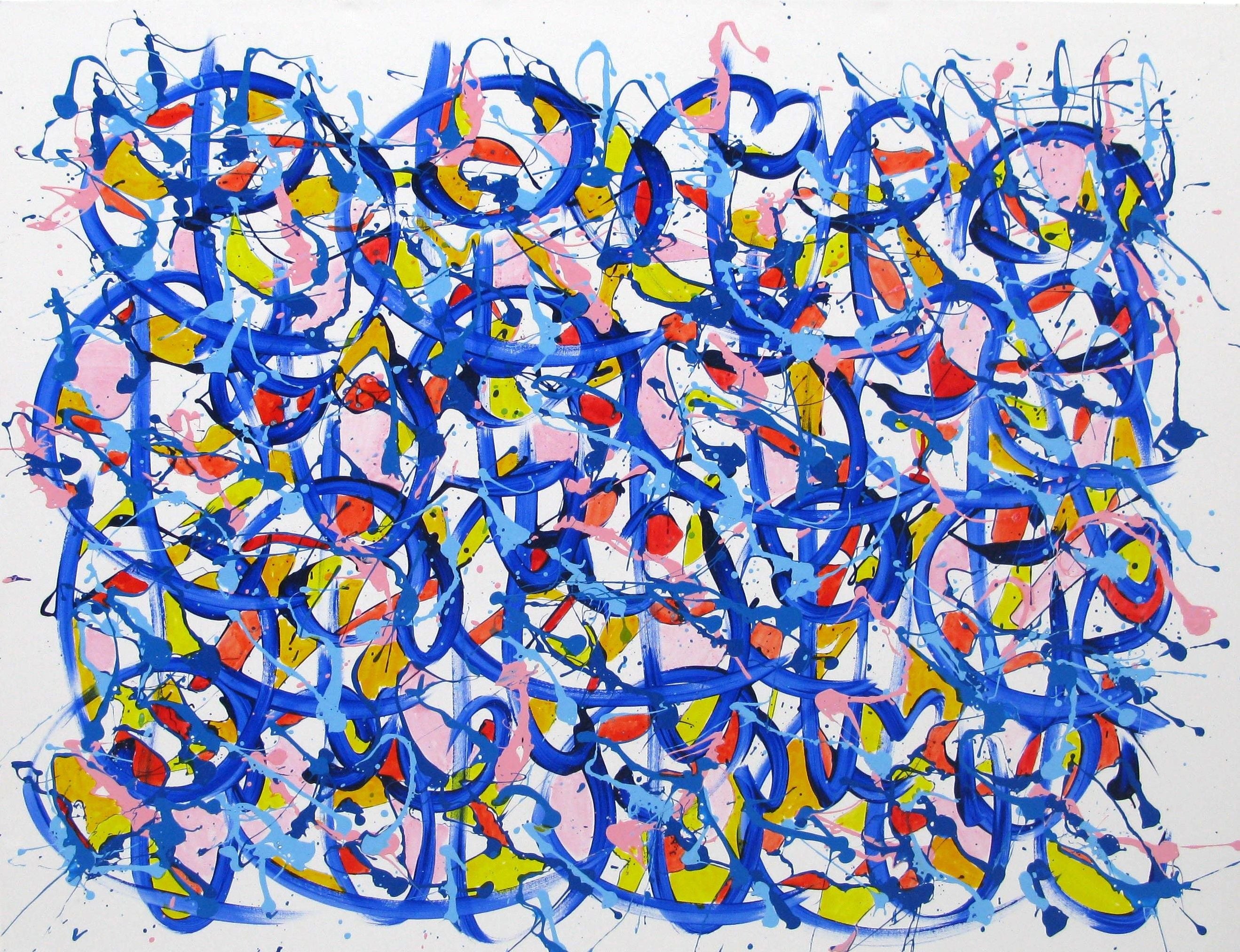 Tableau de STEPHANE RIME a pour titre  NO NAME E81 style abstrait dim : STEPHANE RIMEprix:950