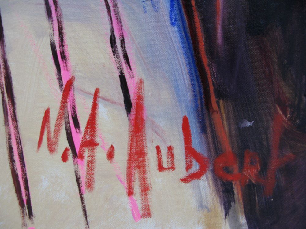 Tableau de NAWEL AUBERT a pour titre  Placebo style figuratif dim : NAWEL AUBERTprix:1200