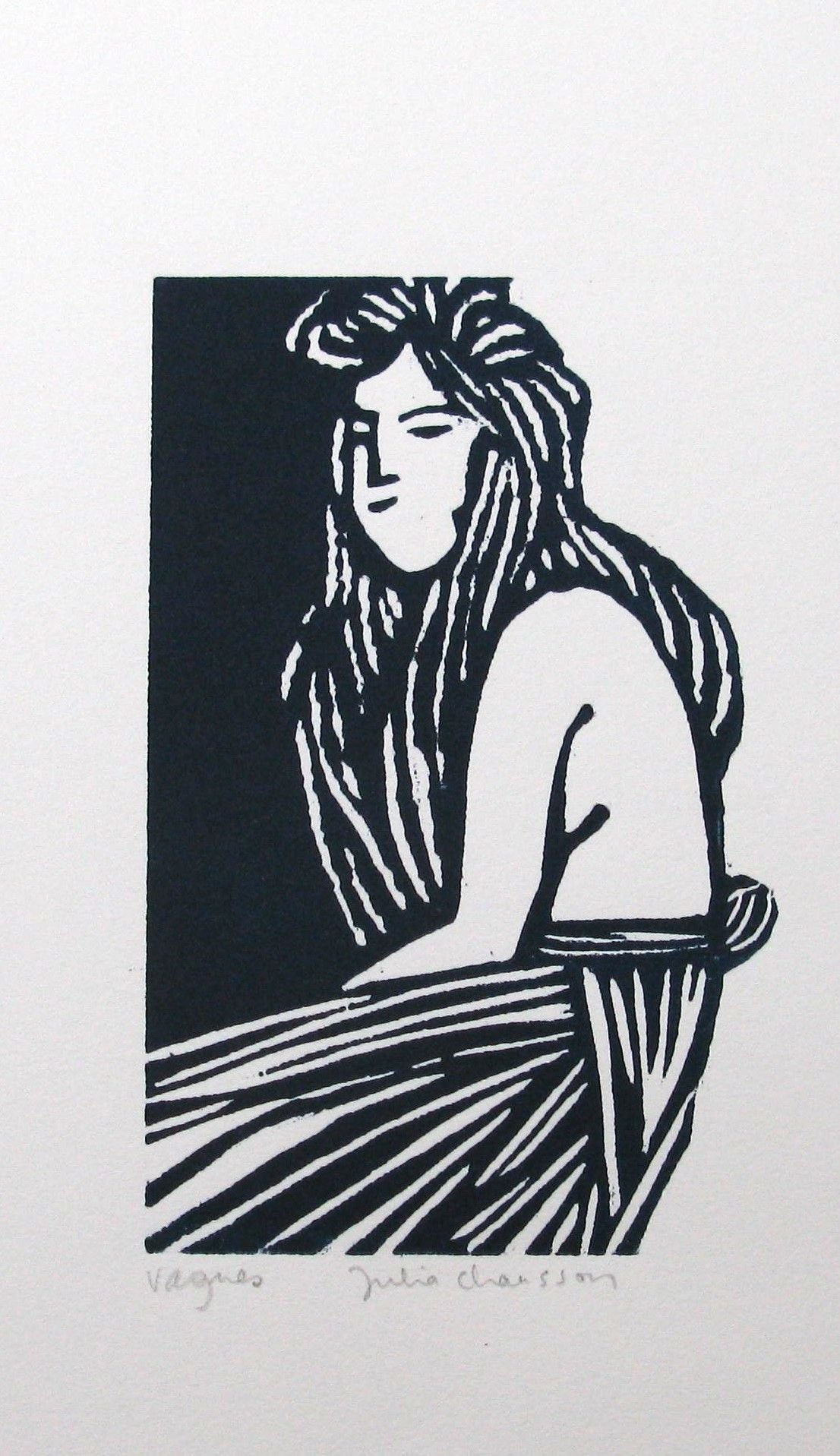 Editions d'art de JULIA CHAUSSON a pour titre  Vagues style figuratif dim : JULIA CHAUSSONprix:45
