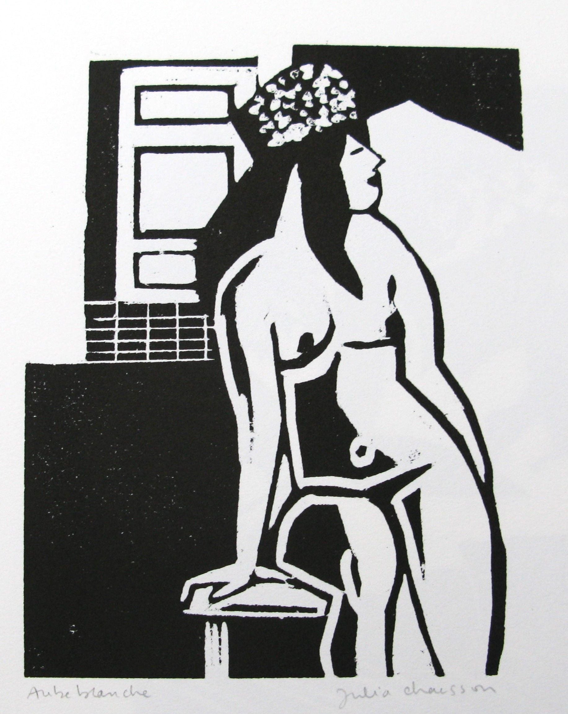 Editions d'art de JULIA CHAUSSON a pour titre  Aube blanche style figuratif dim : JULIA CHAUSSONprix:55