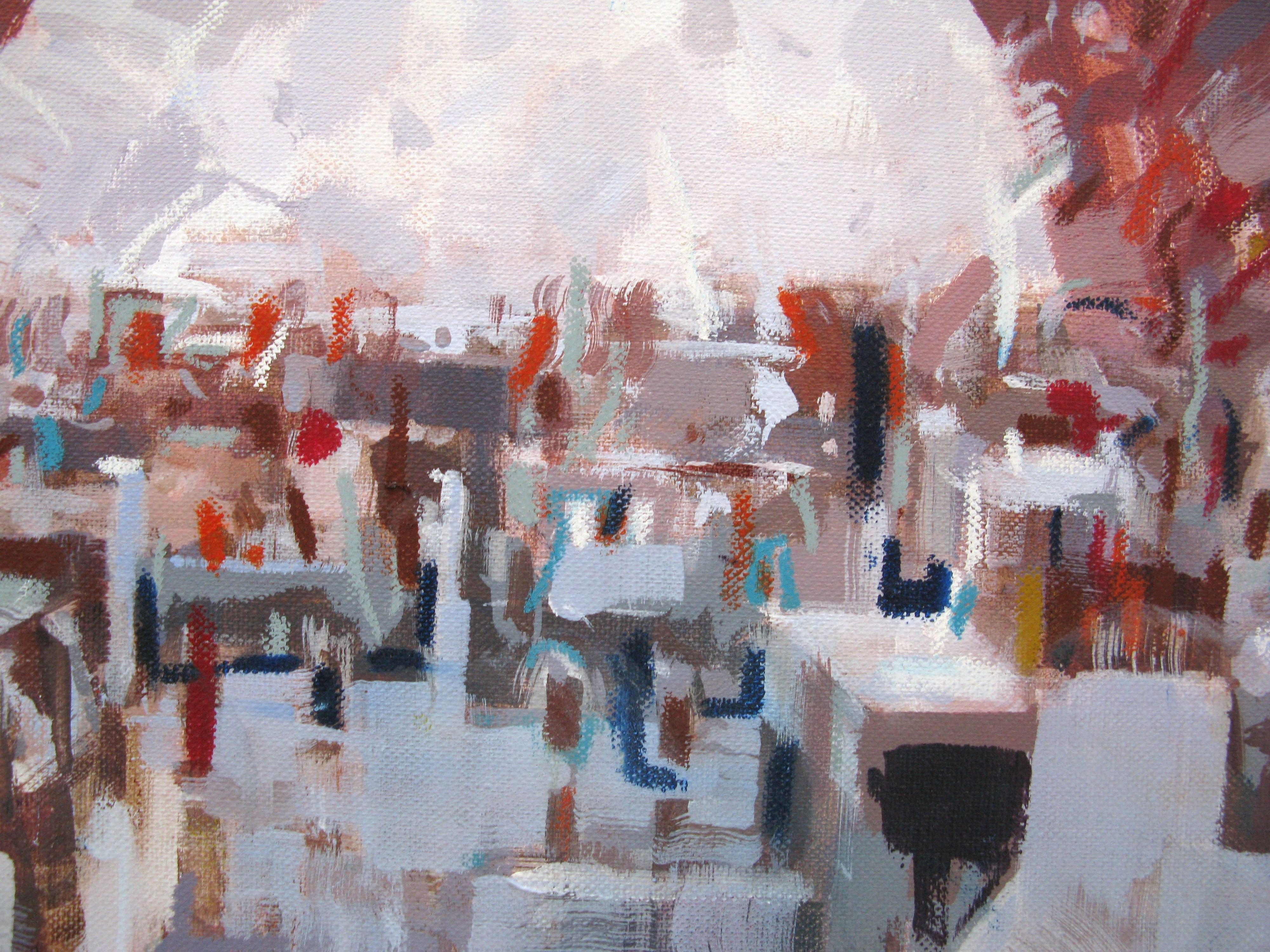 Tableau de HEATON RUDYARD a pour titre  Tour rouge style figuratif dim : HEATON RUDYARDprix:900