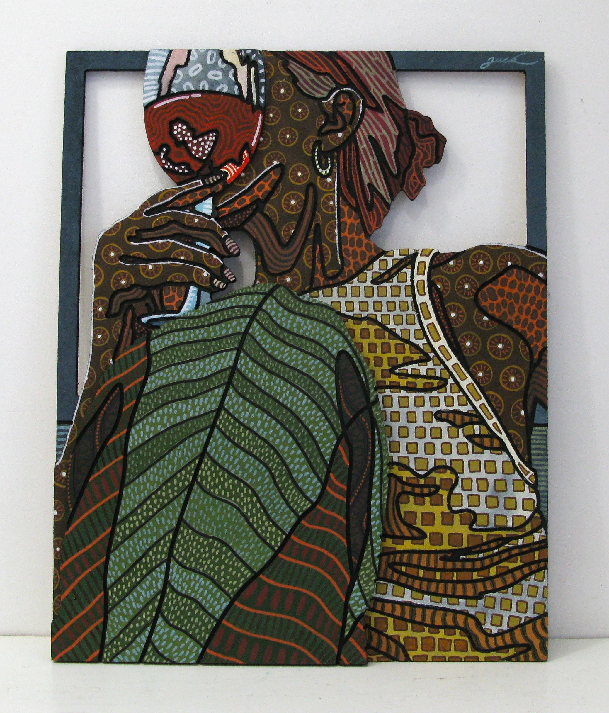 Sculpture de JACK JACQUOT a pour titre  L'apéro style street pop art dim : JACK JACQUOTprix:800