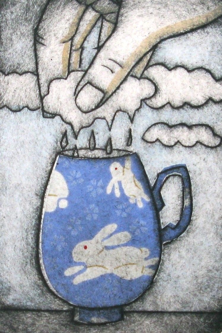 Editions d'art de NAVIEILLEVILLE a pour titre  nuage de lait style grapique, figurative dim : NAVIEILLEVILLEprix:30