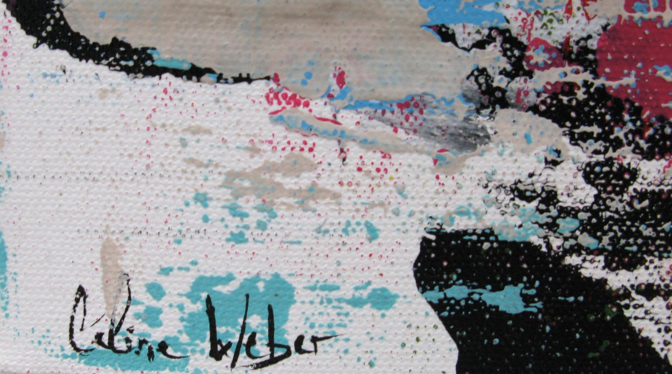Tableau de CELINE WEBER a pour titre  STONE FJORDS style abstrait dim : CELINE WEBERprix:650