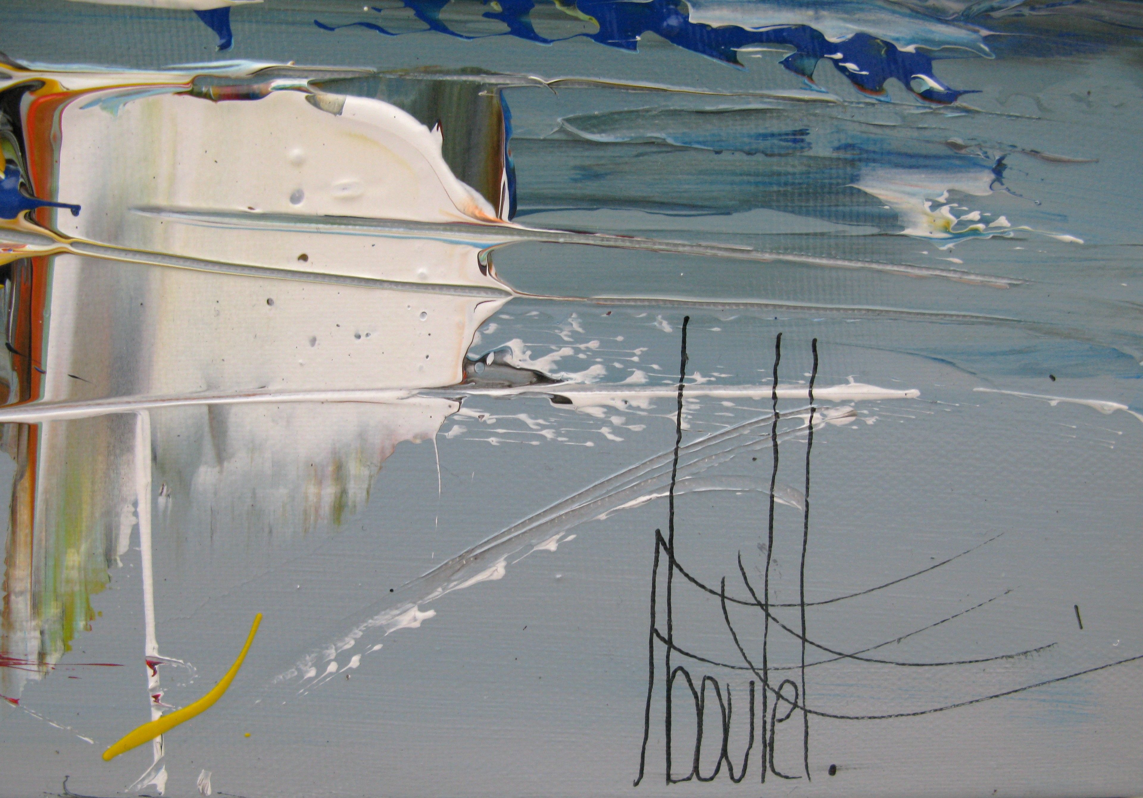 Tableau de F. BOUTET a pour titre  MARINE ABSTRAITE 71 style figuratif dim : F. BOUTETprix:1100