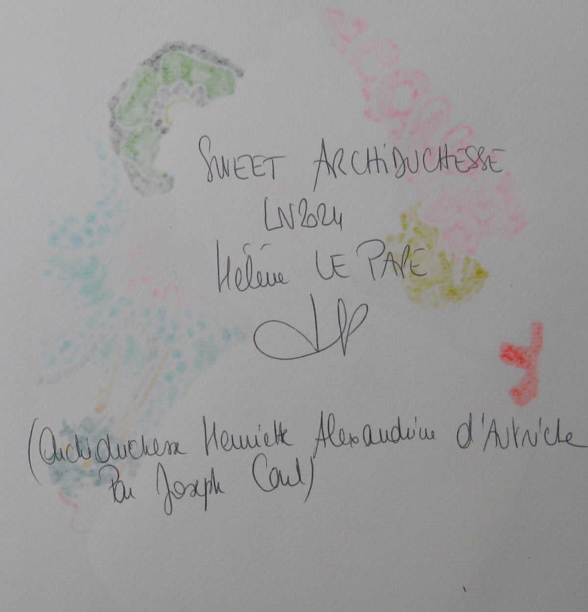 Dessin de LN LE PAPE a pour titre  Sweet archiduchesse style street pop art dim : LN LE PAPEprix:80