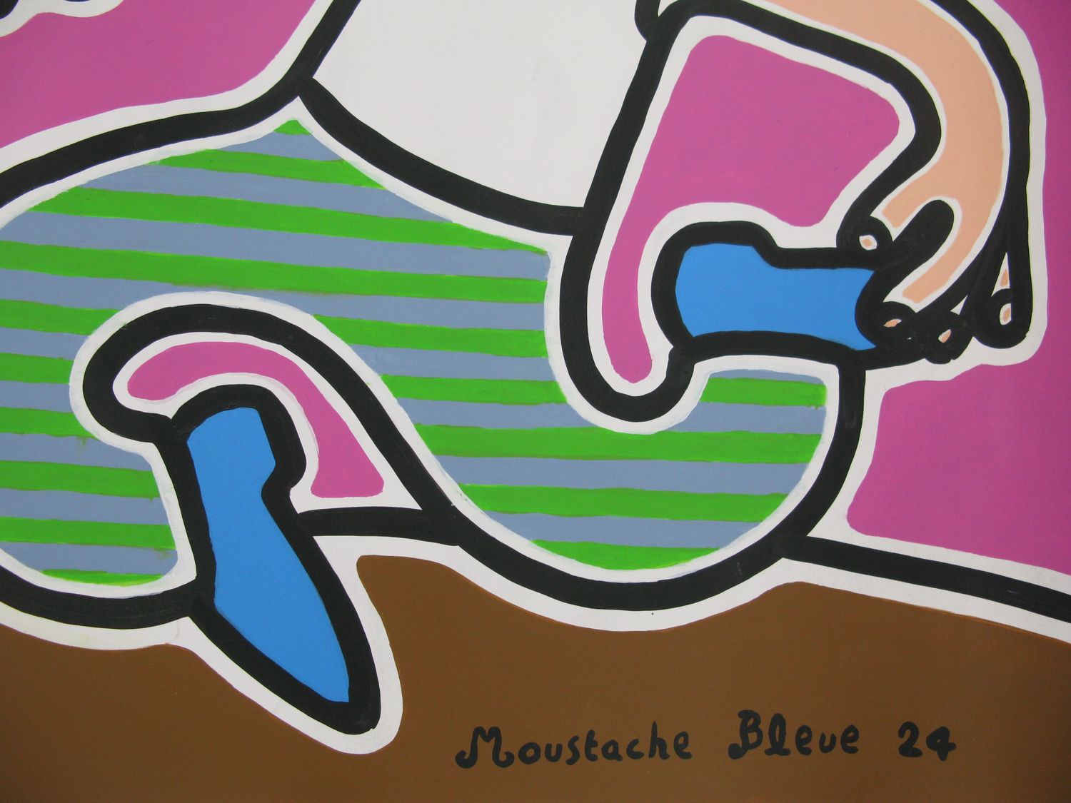 Dessin de MOUSTACHE BLEUE a pour titre  J'aime danser et m'envoler style figuratif dim : MOUSTACHE BLEUEprix:120