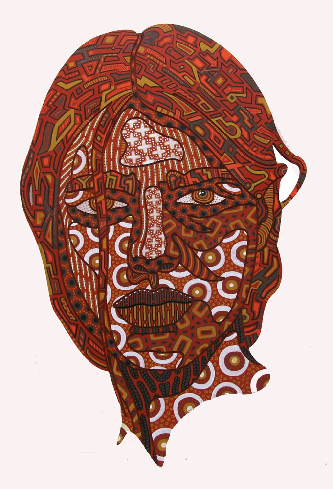Sculpture de JACK JACQUOT a pour titre  Portrait orange style street pop art dim : JACK JACQUOTprix:1600