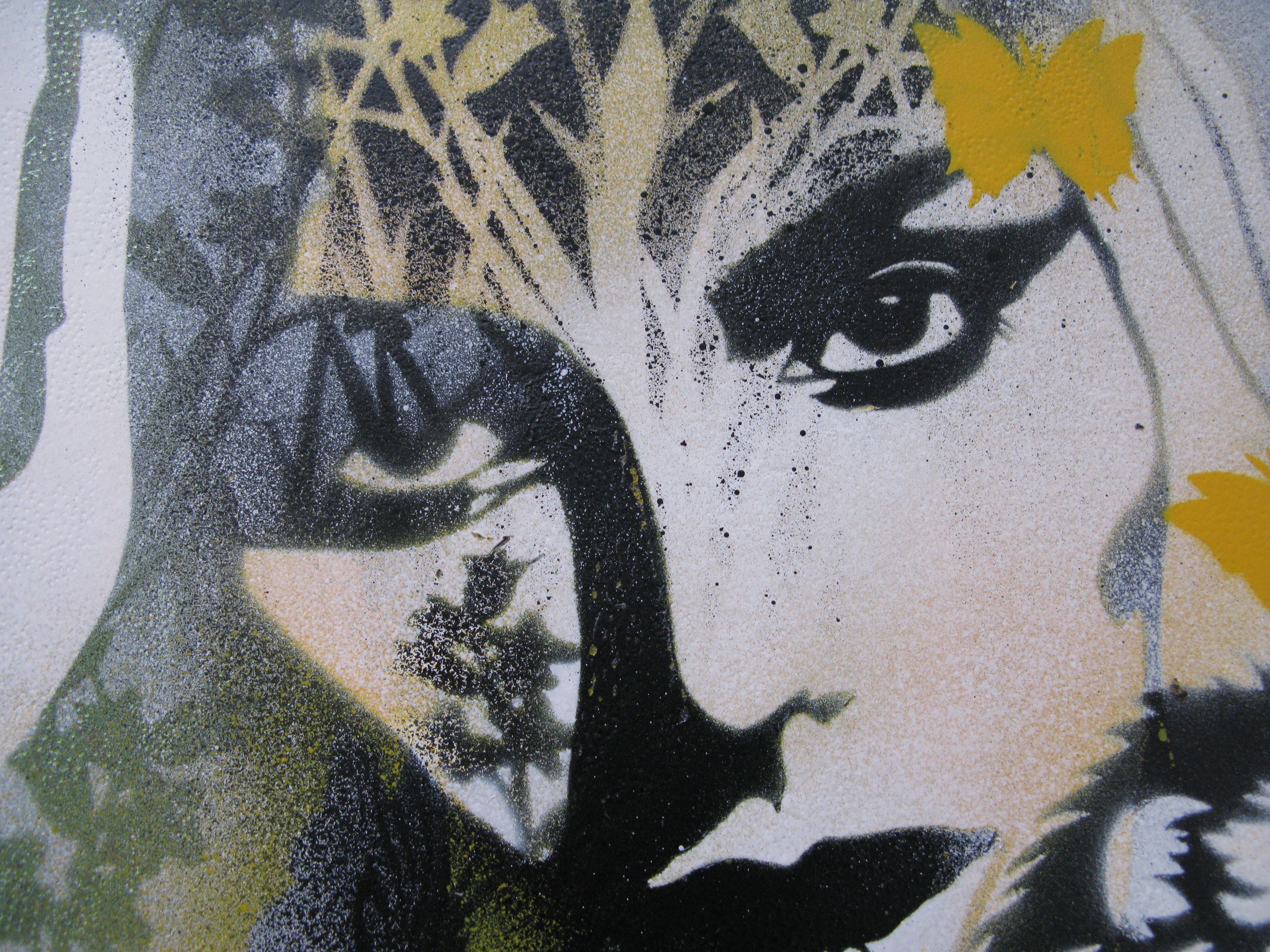 Tableau de KARO TRASS a pour titre  Juliette style street pop art, street art dim : KARO TRASSprix:90