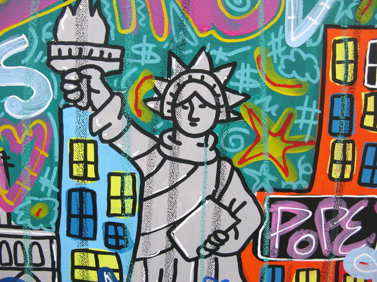 Tableau de RICO SAB a pour titre  New york Paris style street pop art, street art dim : RICO SABprix:1350