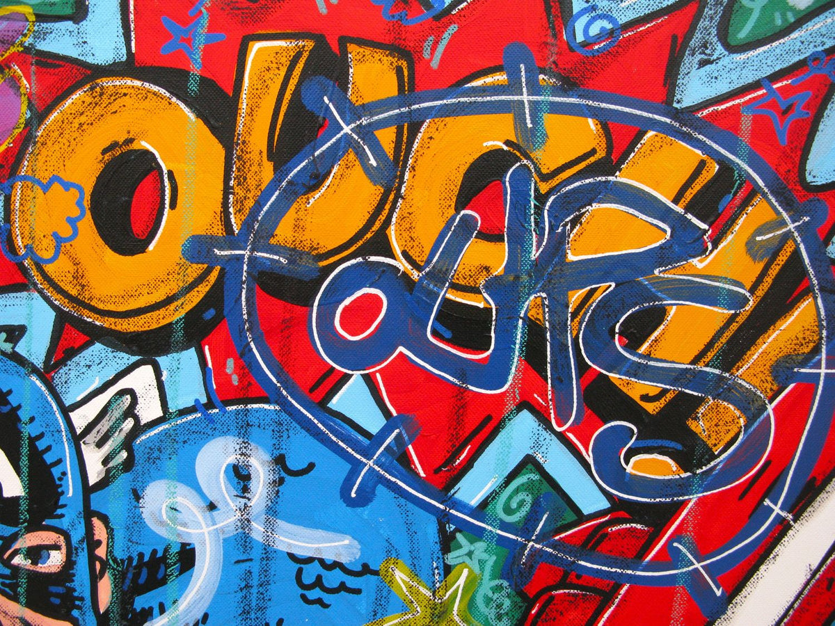 Tableau de RICO SAB a pour titre  Kptain America style street pop art, street art dim : RICO SABprix:1350