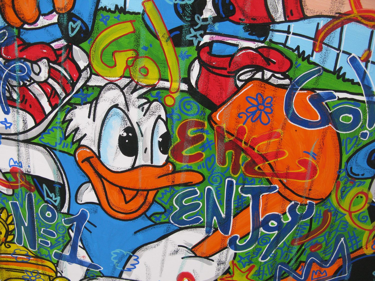 Tableau de RICO SAB a pour titre  Stars foot style street pop art, street art dim : RICO SABprix:1350