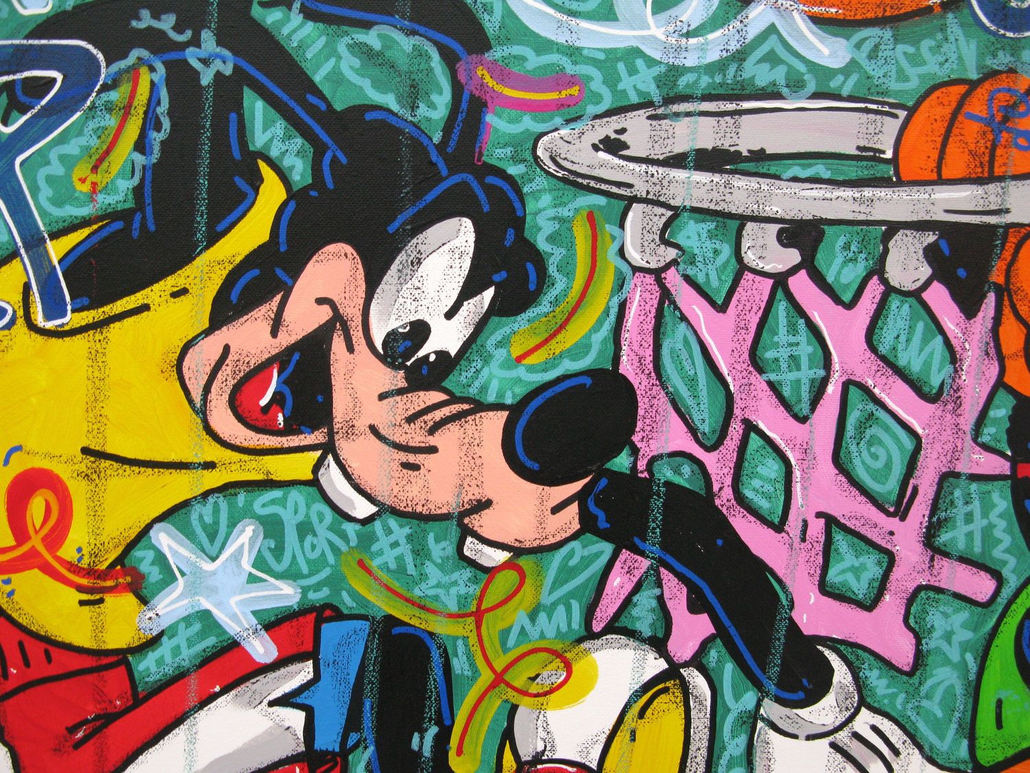 Tableau de RICO SAB a pour titre  Basketeam style street pop art, street art dim : RICO SABprix:1350