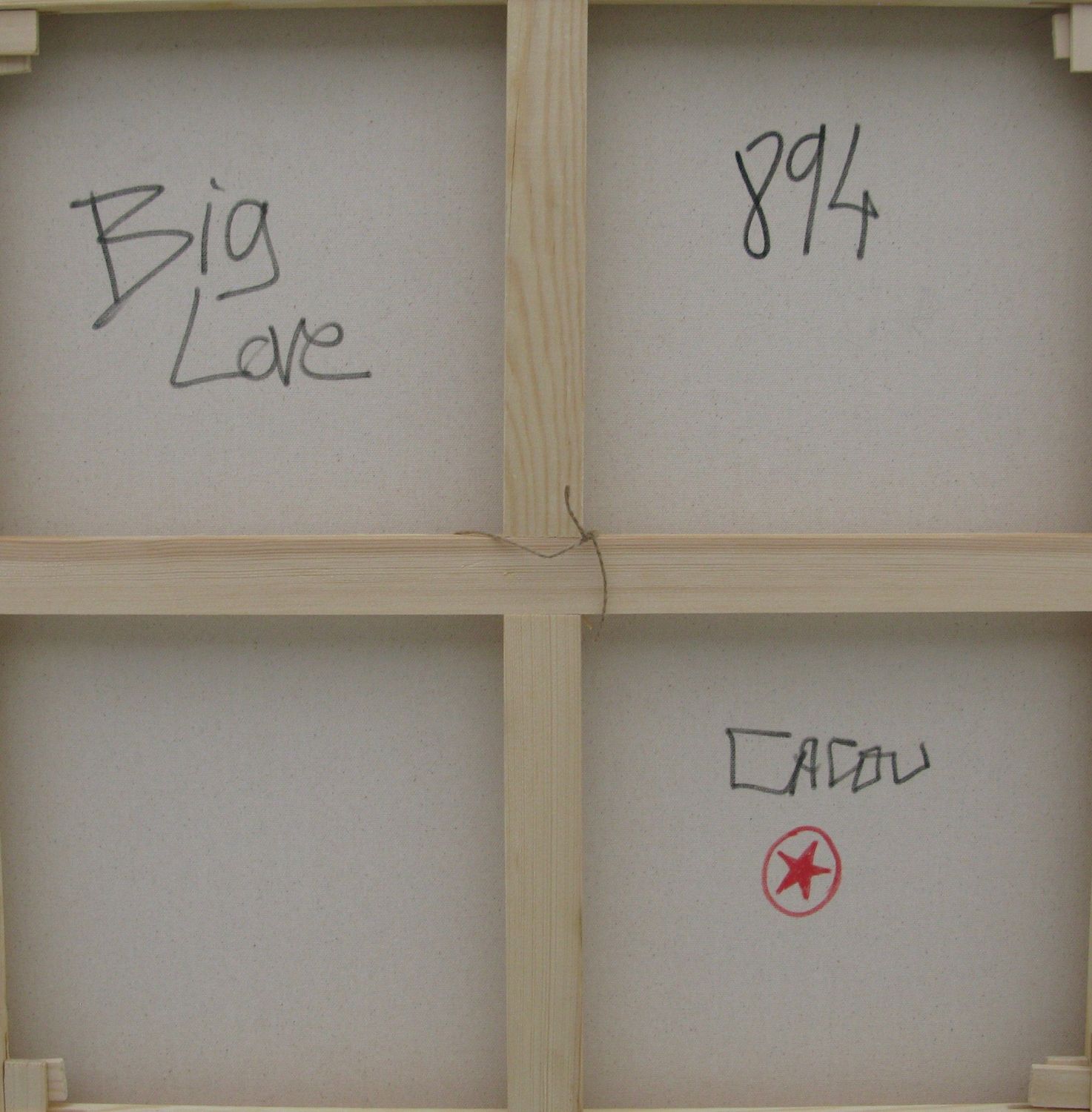 Tableau de CACOU a pour titre  BIG LOVE style graphique dim : CACOUprix:360