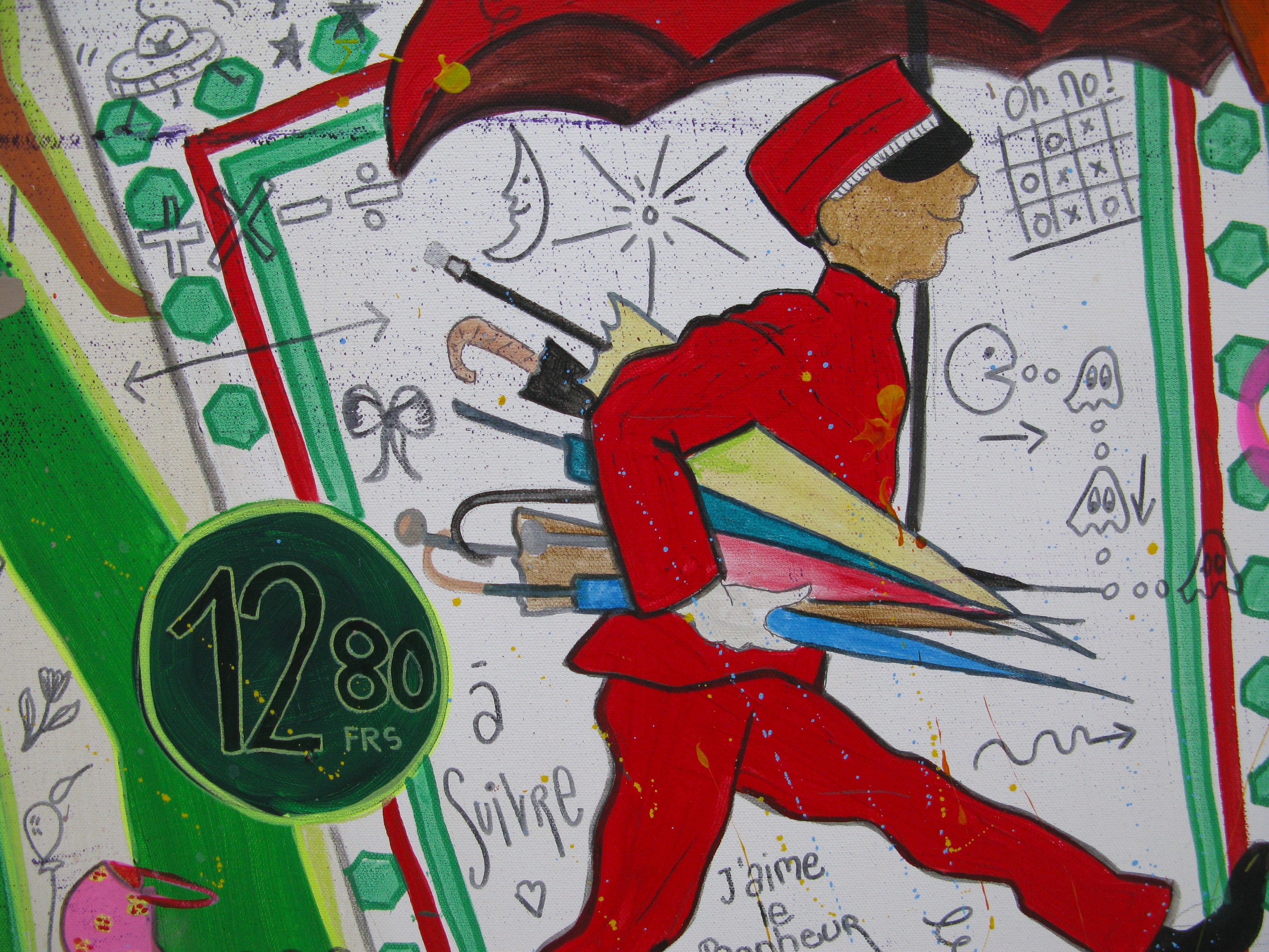 Tableau de CACOU a pour titre  DRRRING style graphique dim : CACOUprix:850