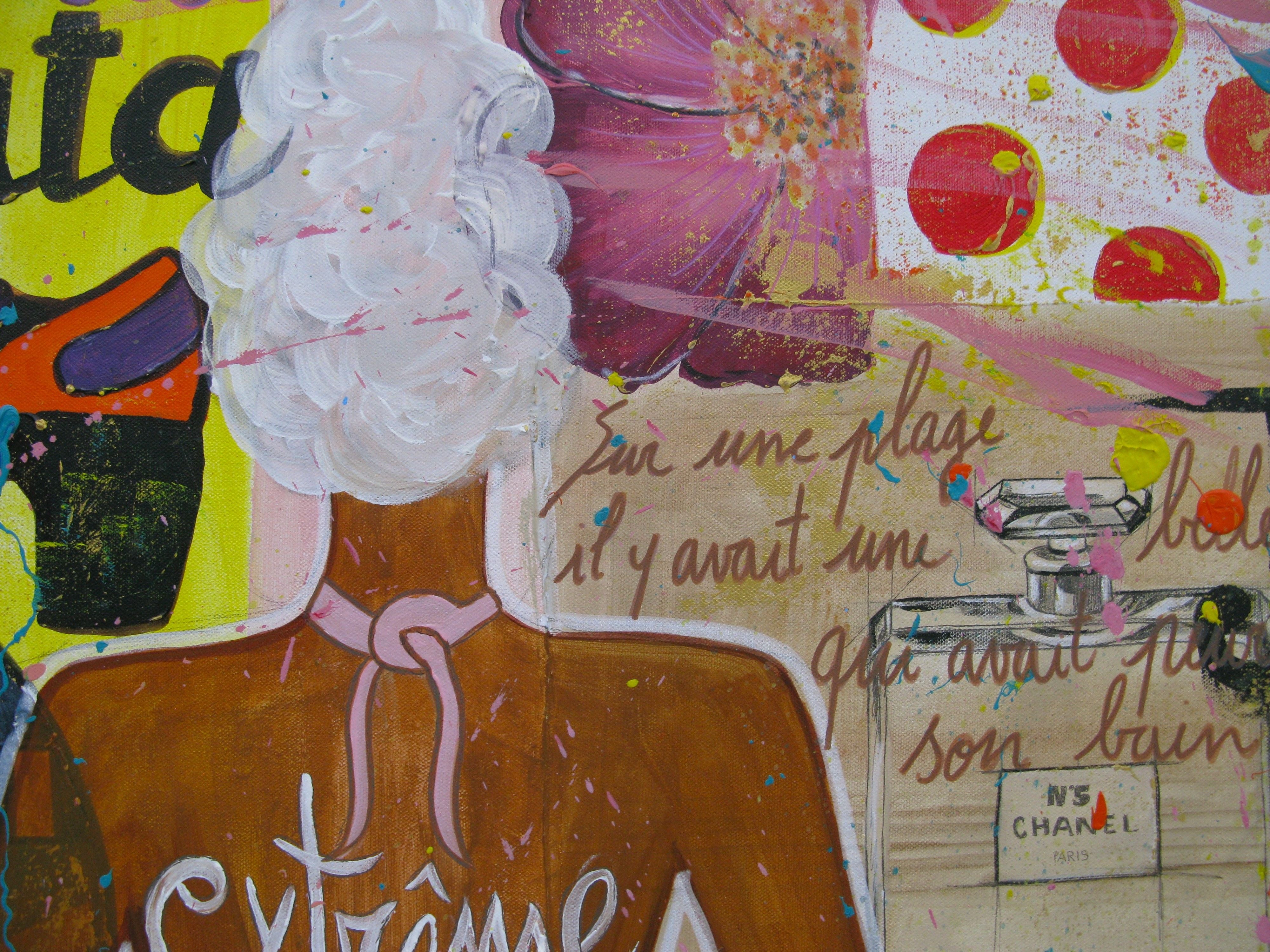 Tableau de CACOU a pour titre  SILENT DISCO style graphique dim : CACOUprix:850