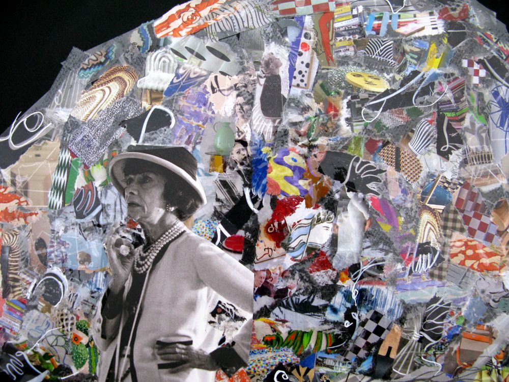 Editions d'art de FLOREPEA a pour titre  De fil blanc cousu style street art, graphique dim : FLOREPEAprix:300
